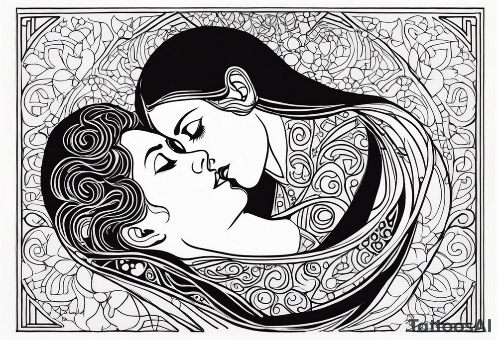 a kiss by gustav klimt tattoo idea