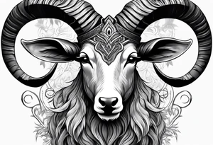 Leshy with mouflon tattoo idea