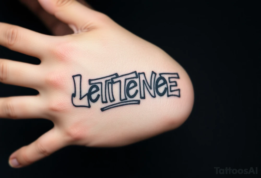 Letters to fit a circular frame that is graffiti bubble tattoo idea