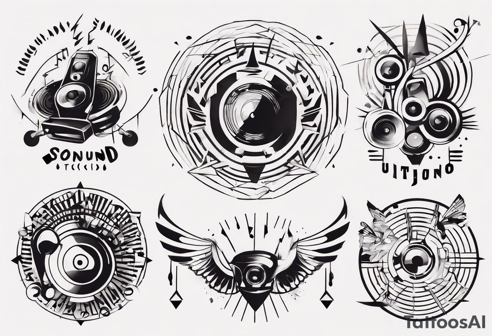 music sound tattoo idea