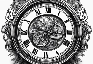 pocket watch with the saying "Time waits for no one..." tattoo idea