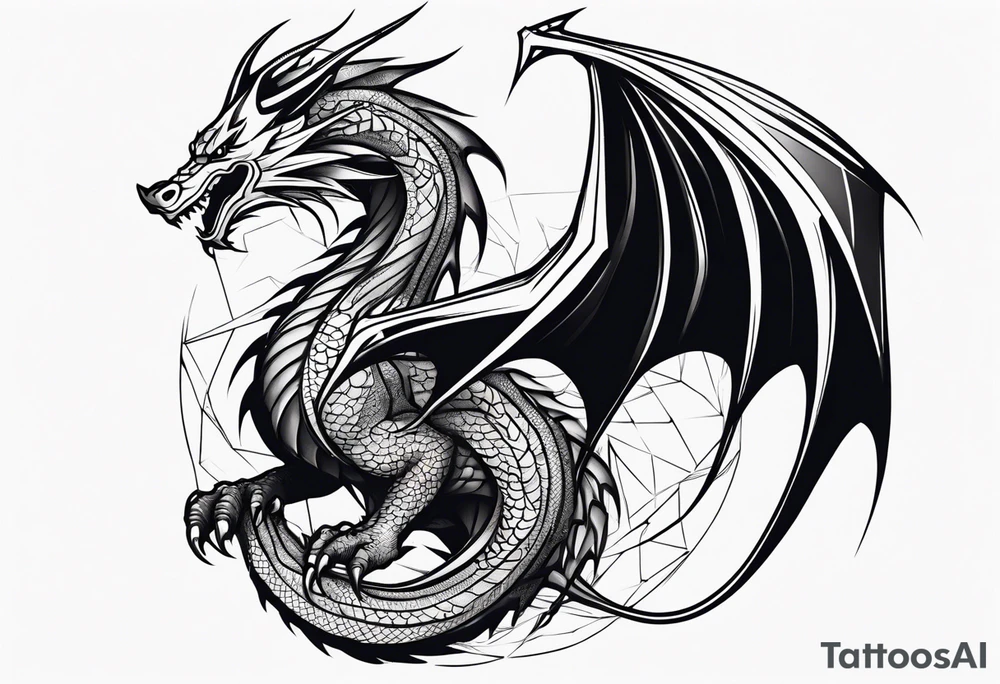 powerful dragon tattoo idea