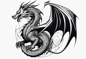 powerful dragon tattoo idea