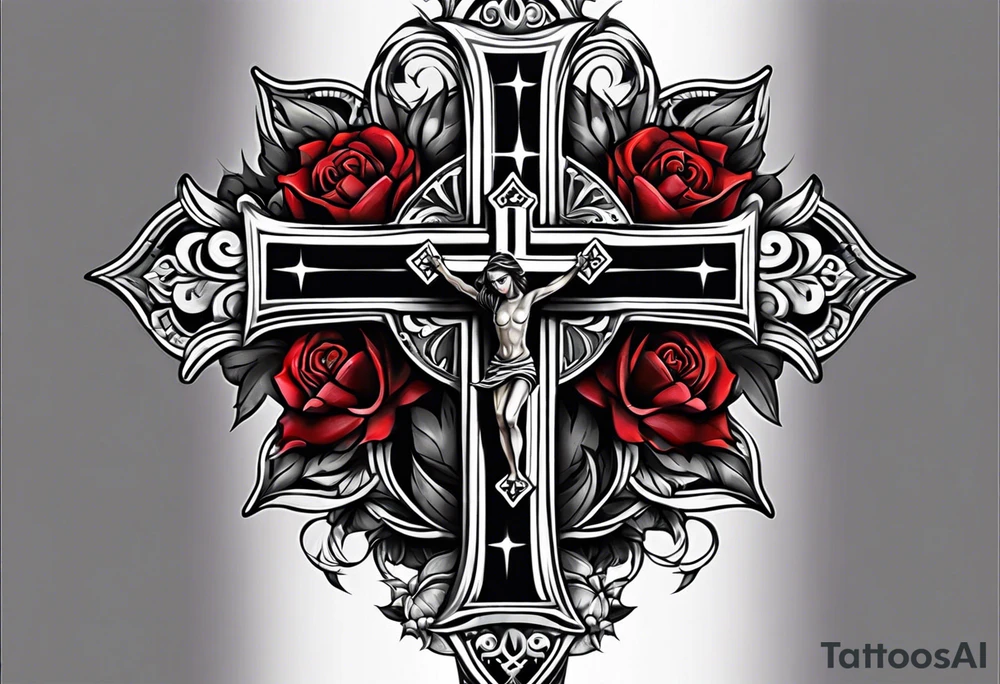A cross on your arm tattoo idea