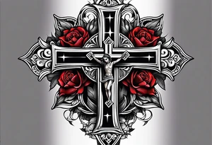 A cross on your arm tattoo idea
