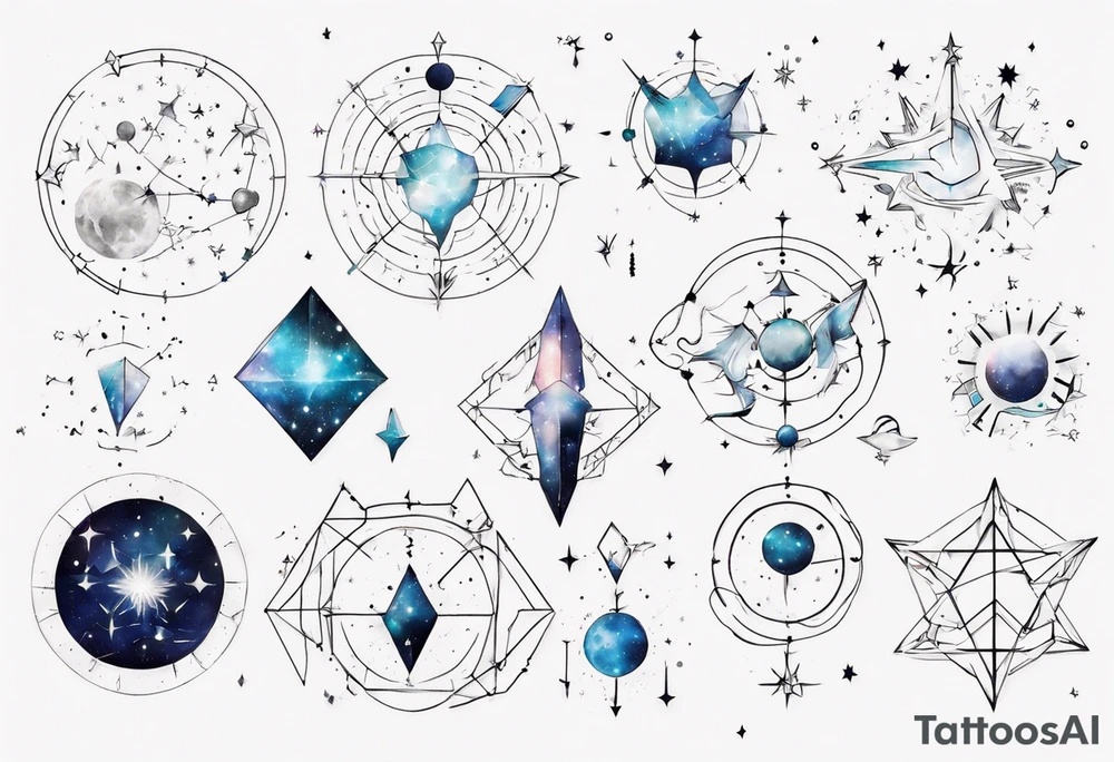 Constellations for next to someone's ear tattoo idea