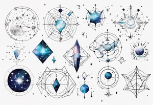 Constellations for next to someone's ear tattoo idea