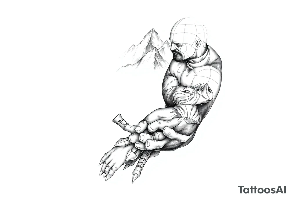 Masculin, country, mountains, wildlife, nature, racing , father of 4,
blue collar sleeve tattoo idea