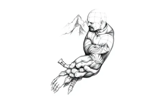 Masculin, country, mountains, wildlife, nature, racing , father of 4,
blue collar sleeve tattoo idea