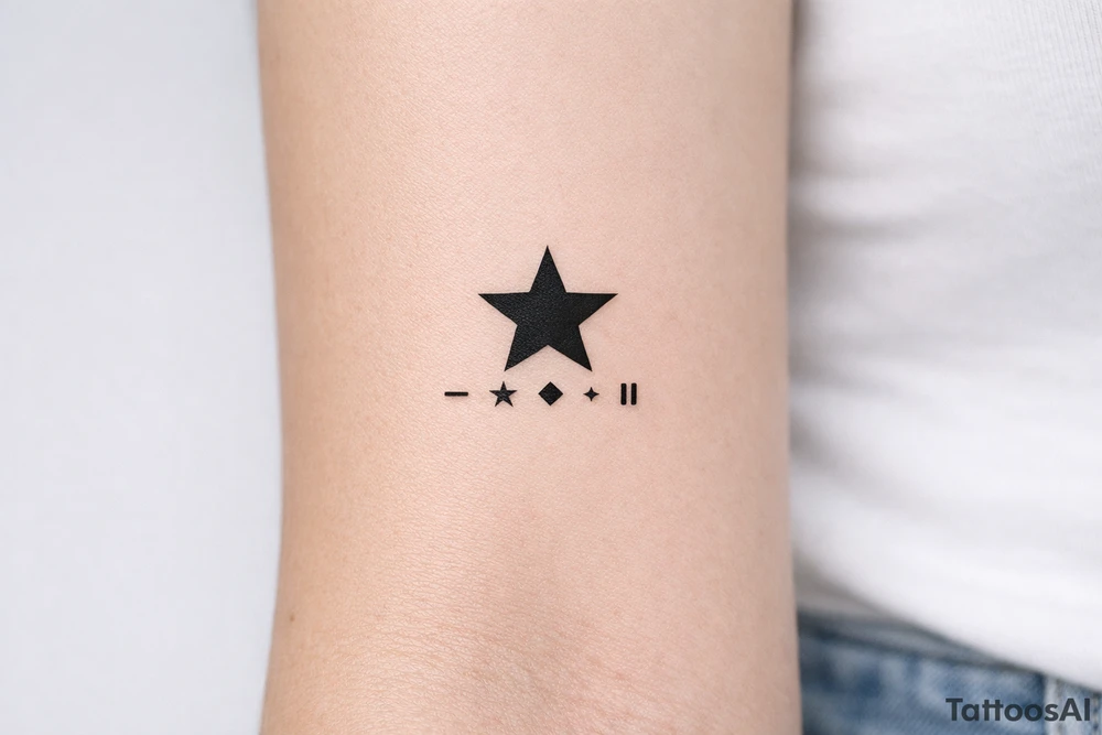 blackstar symbol tattoo tattoo idea