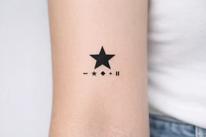 blackstar symbol tattoo tattoo idea
