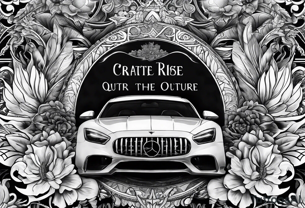 create the saying from the past we rise to our future with Moore overtop tattoo idea