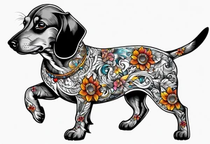 dashchund fight tattoo idea