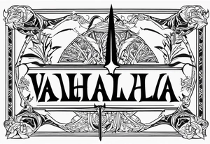 Valhalla swords fonts tattoo idea