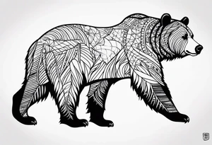 Large Grizzly Bear tattoo idea