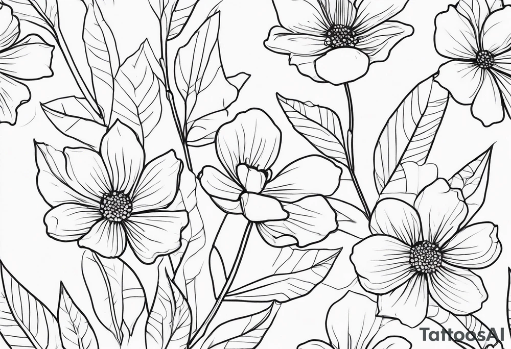 minimalstic outlined overall-shorts with flowers. Thin lines. tattoo idea minimalstic outlined overall-shorts with flowers. Thin lines. tattoo idea