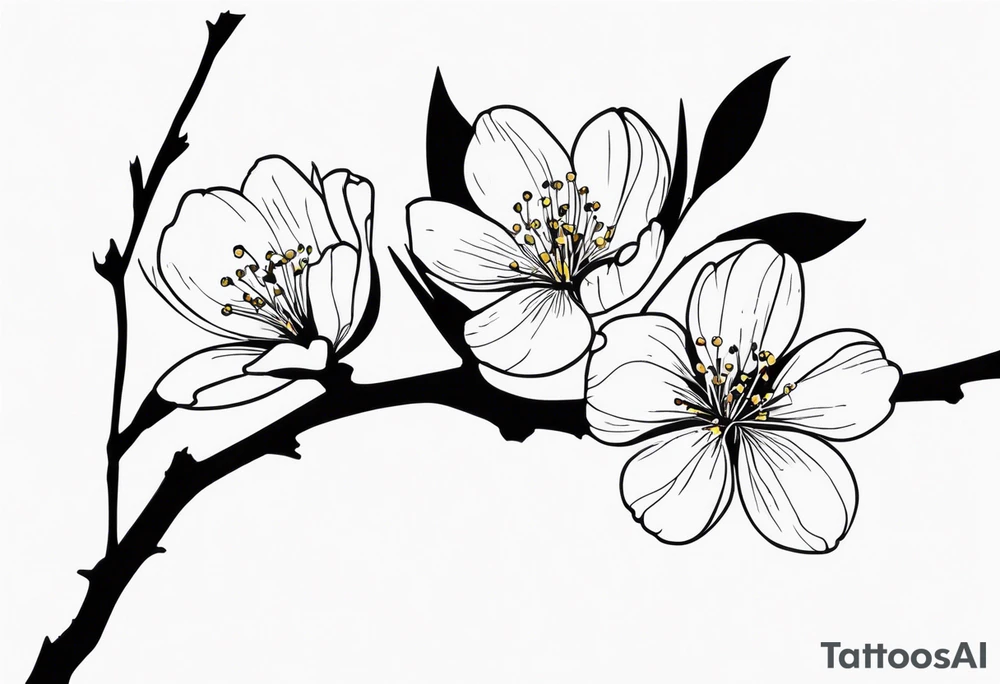 Cherry blossum branch, from shoulder to wrist, blossom fully at the end tattoo idea