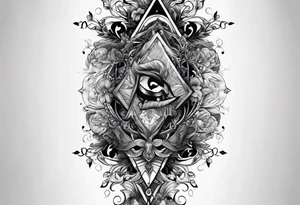 Cross road between good and evil , indulgence and discipline tattoo idea
