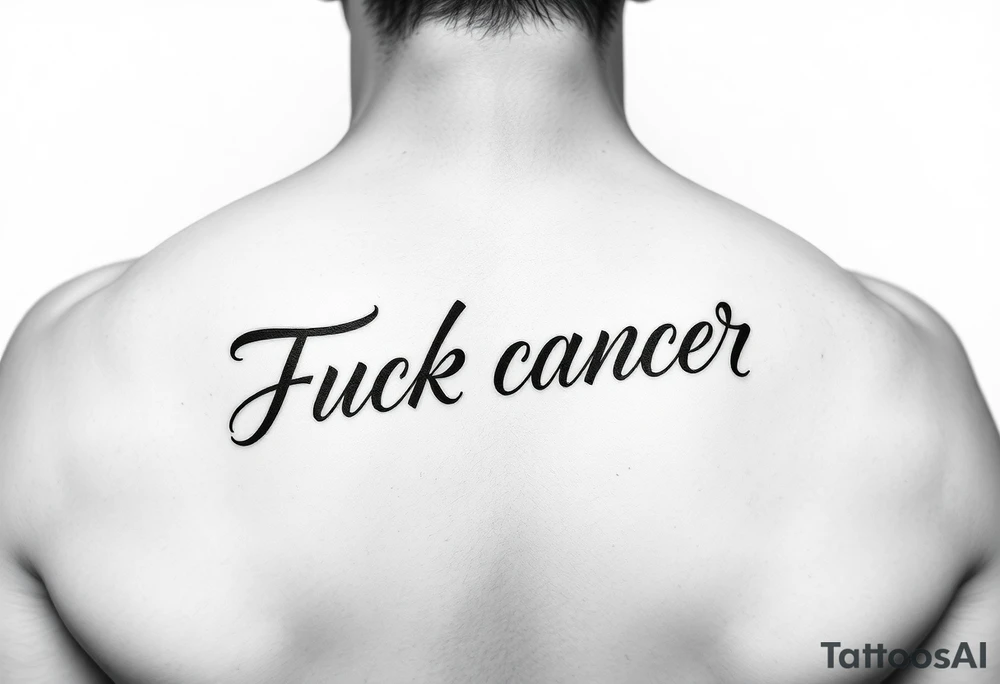Fuck cancer In cursive tattoo idea