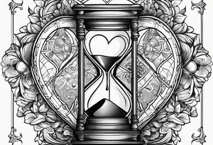 Heart hourglass tattoo idea