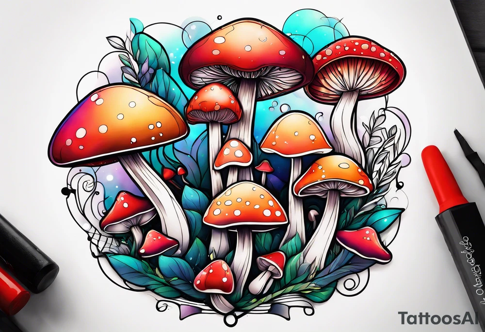 "Graceful Mushrooms" tattoo idea