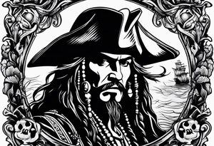 very dark pirates of the Caribbean tattoo idea