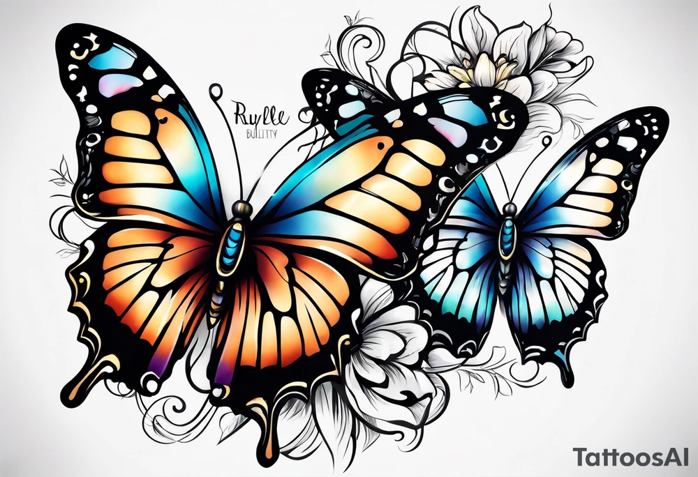 Butterflies tattoo idea