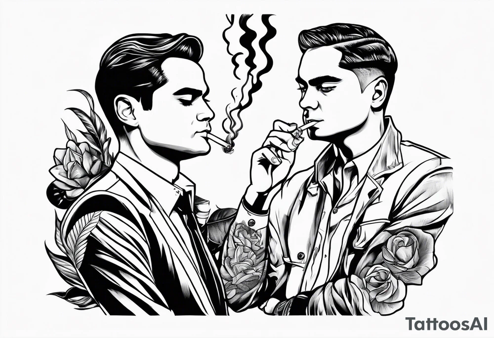 Ben Shapiro smoking cigarette tattoo idea
