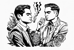 Ben Shapiro smoking cigarette tattoo idea
