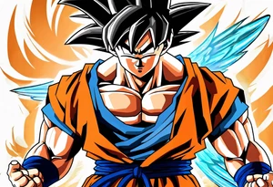 Son Goku with wings tattoo idea