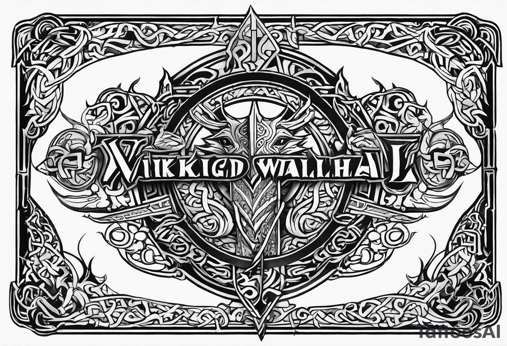 Viking sword Valhalla dragon tattoo idea