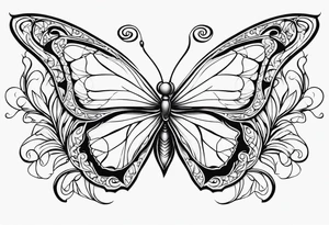 Name 
Mascarenas with vines of leaves and butterfly tattoo idea