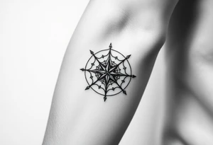 Compass web tattoo idea