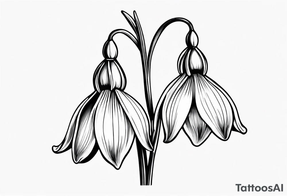 Snowdrop flower tattoo idea