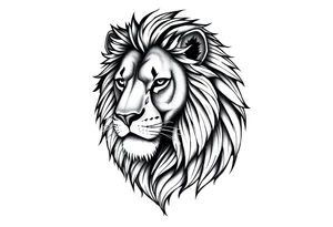 majestic lion tattoo idea