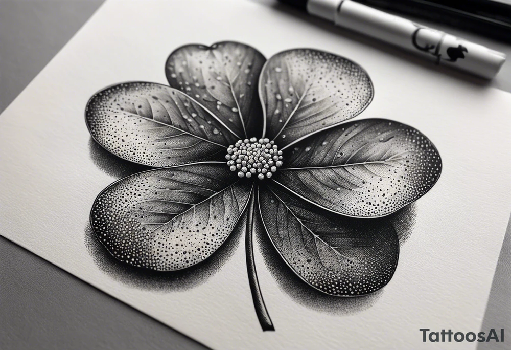 fine line three leaf clover tattoo idea