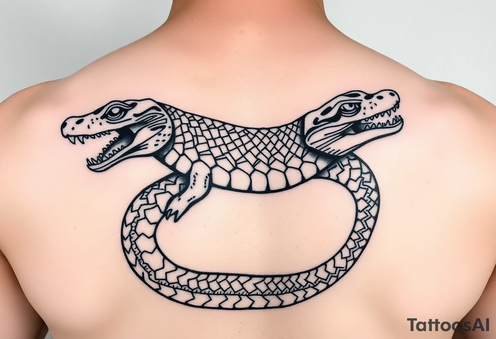 anker with snake tattoo idea