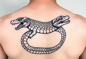 anker with snake tattoo idea