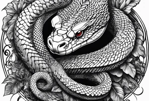 Snake around sword tattoo idea