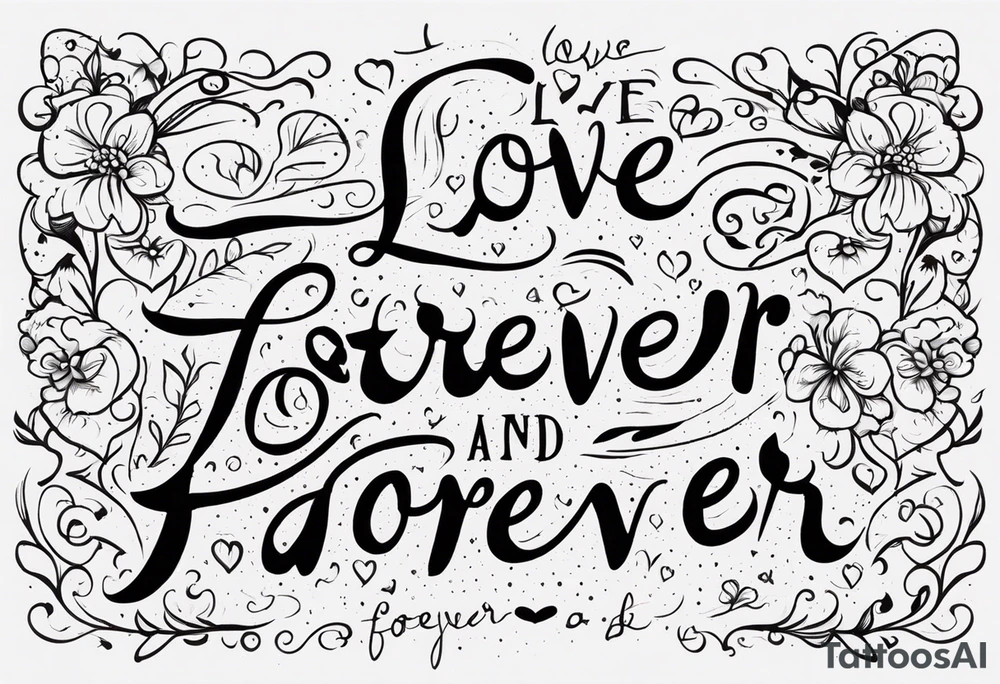 Love forever & a day tattoo idea