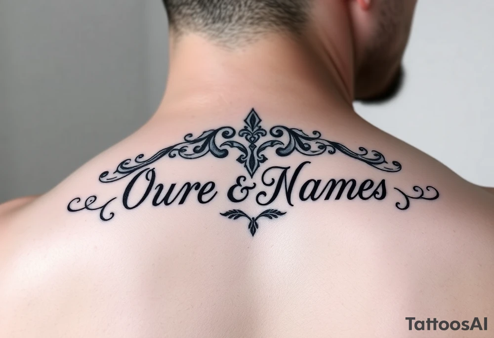 Couple tattoo idea with our names tattoo idea