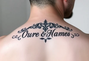 Couple tattoo idea with our names tattoo idea