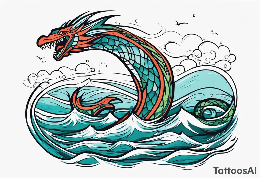 sea monster tattoo idea