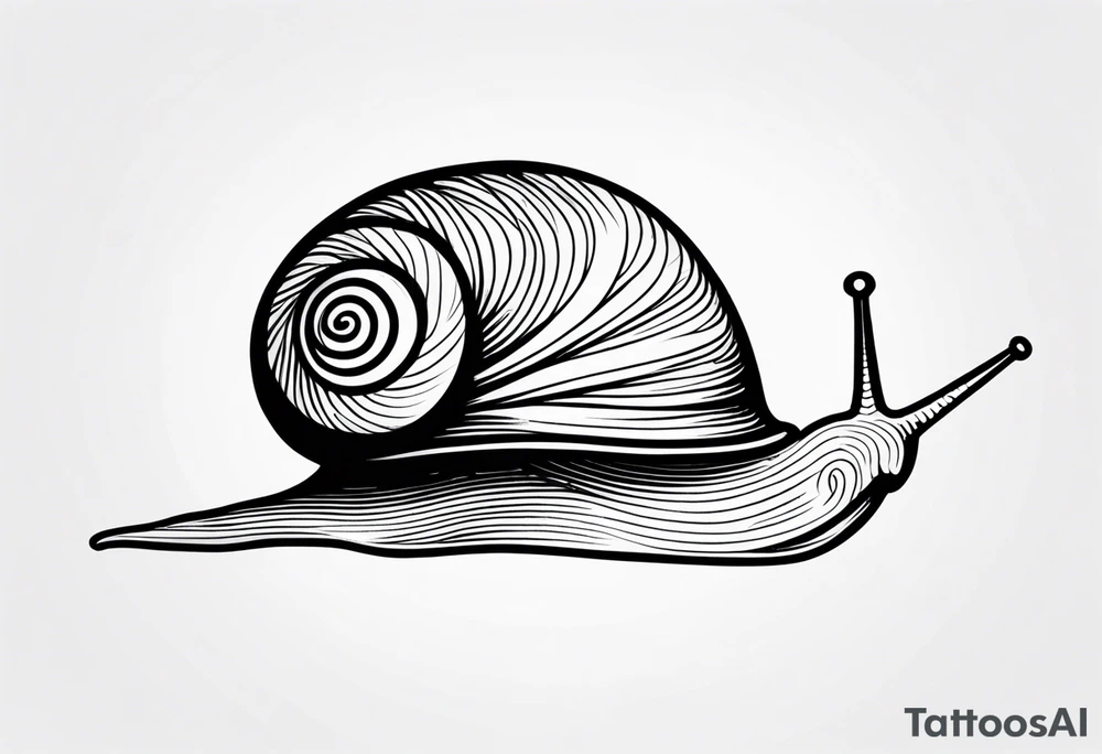 Snail with pirate hat tattoo idea