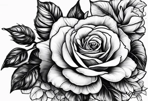two violets and a rose tattoo idea