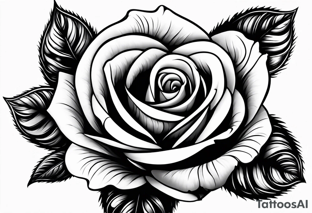 Romantic rose tattoo idea