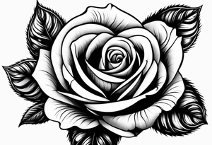 Romantic rose tattoo idea