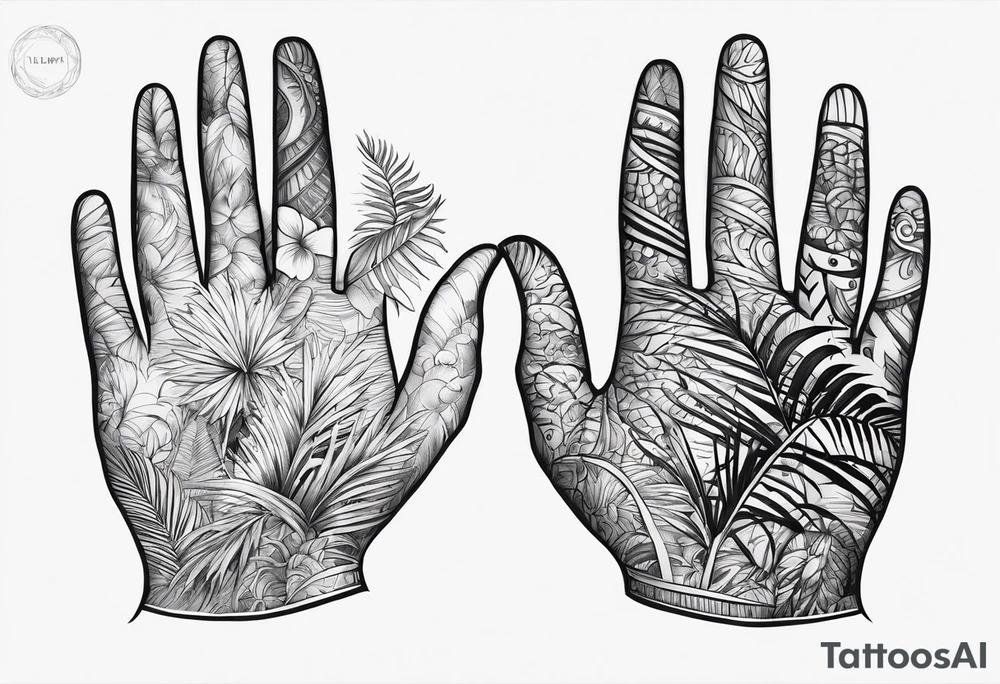 Palm tattoo idea