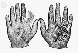 Palm tattoo idea
