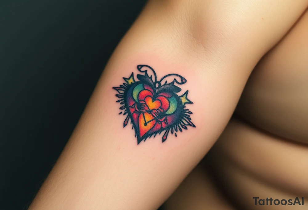 infinite love heart tattoo idea